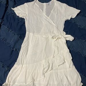 Princess Polly - White Wrap Front Dress